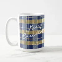 Blue Gold Christmas Pattern#7 ID1009 Coffee Mug