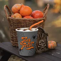 Trick or Treat Typography w/Spiders ID680 Paper Cups