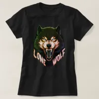 Lone Wolf Wild Wolf Head T-Shirt