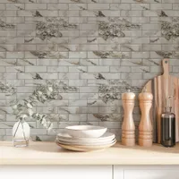 White Marble Brick Wallpaper