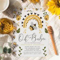 Oh Babee Bee Honeycomb Bumblebee Baby Shower Invitation