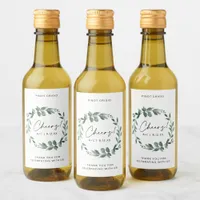 Bridal Shower Greenery Wreath Wedding Shower Wine Label