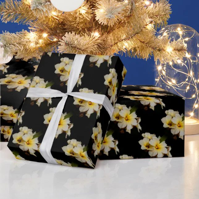 Satin Flowers Wrapping Paper