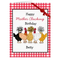 Personalized Mother Clucking Birthday Chicken   Card