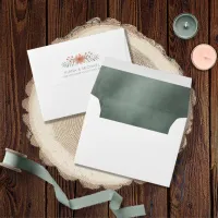 Watercolor Bouquet Wedding Blush ID654 Envelope