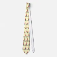 Vintage Easter Rabbit and Family in Egg Cart, ZSSG Neck Tie