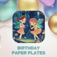 Magical Enchanted Forest Fairies Playing Paper Plates