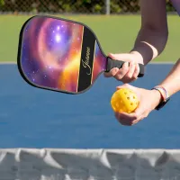 Galaxy Abstract Stars Cosmic Gases Your Name Pickleball Paddle