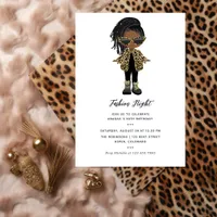 Girls Fashion Night Party Invitation