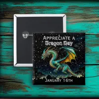 Appreciate a Dragon Day Funny Holiday Shirt Button