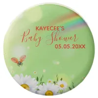 Personalized Rainbow Ladybug Floral Baby Shower Chocolate Covered Oreo