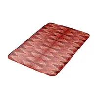 Bath Mat - Woven Pattern in Shades of Red