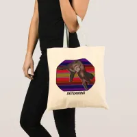 Just Dancing Ferret Colorful Stripes Tote Bag