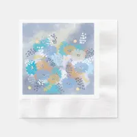 Abstract floral wedding napkins