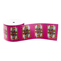 Teddy Bear King of Hearts Grosgrain Ribbon