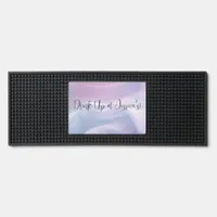 Whispers of Silk: Dreamy Pastel Waves Pink Blue  Bar Mat