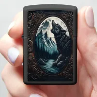 Wolf's Moonlit Howl Zippo Lighter