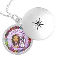 Whimsical Fairy and Unicorn Locket Necklace