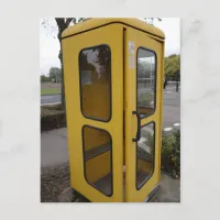 Yellow Telephone Booth Postcard