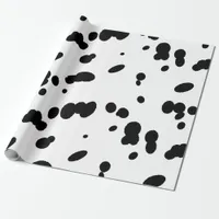 Dalmatian Dog Black and White Spot Print Wrapping Paper