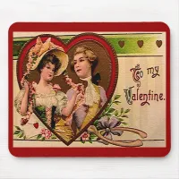 Victorian Valentines Couple Mouse Pad