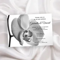 White Orchid Wedding Invitation