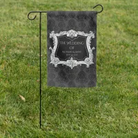 Romantic,Elegant Wedding French Framed  Garden Flag