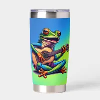 Toad and Guitar | Don't Worry, Be Hoppy Pun Insulated Tumbler