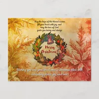 Vibrant Christmas Hope, Joy, and Love Bible Verse Holiday Postcard