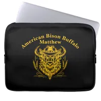 Cowboy Hat Golden Buffalo Art Laptop Sleeve