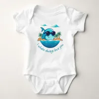 Sea Adventure | Cute Whale with Sunglasses Baby Bodysuit