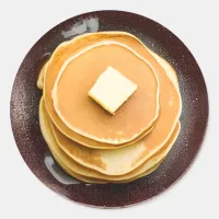 Pancakes with Butter Food Classic Round Sticker