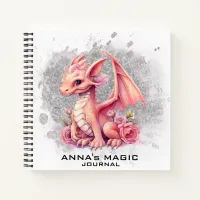 *~* Pink Law Attraction Cute Baby Dragon AP85 Notebook