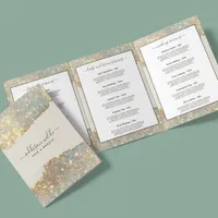 Holographic Signature Script Modern Salon Brochure