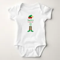 Customizable Santa's Elf Christmas Baby Bodysuit