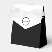 Classic Black & White Wedding Favor Boxes