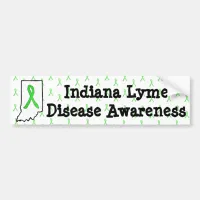 Indiana Lyme Disease Awareness Bumper Sticker