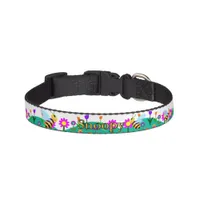 Happy bees in the flowers Ceramic Pet Bowl Pet Collar