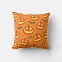 Halloween Cartoon Pumpkin Pattern Throw Pillow