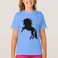 Proud Black Unicorn Silhouette Fantasy Animal, ZKA T-Shirt