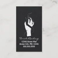 Tarot Reading Black and White Hand and Snake Business Card