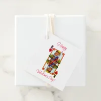 Teddy Bear King of Hearts Favor Tags