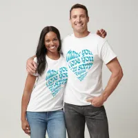 Ho'oponopono Heart-Shaped Text T-Shirt