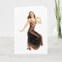 The Woman in Black Lingerie, Birthday Card