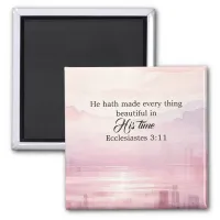 He Made Everything Beautiful Watercolor Sunset Magnet