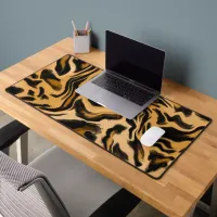 Abstract Leopard Print Desk Mat