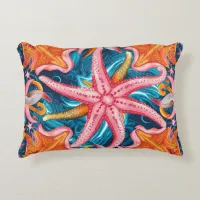 Thumbnail for Cute pink little starfish accent pillow