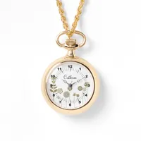 Elegant Timeless Soft Gold Floral Minimalism Watch