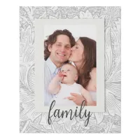 Family Modern One Photo Ornamental Pattern  Faux Canvas Print