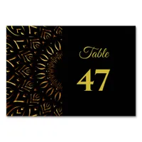 Traditional mandala classic elegant luxury wedding table number